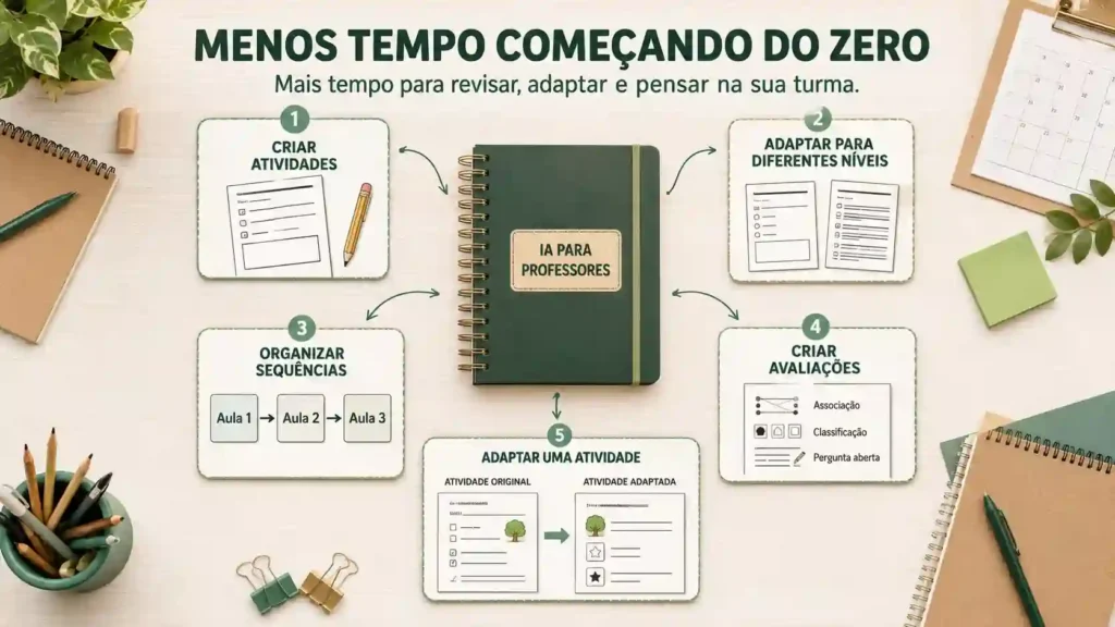 Cinco formas de usar inteligência artificial para criar atividades, avaliações e sequências para professores