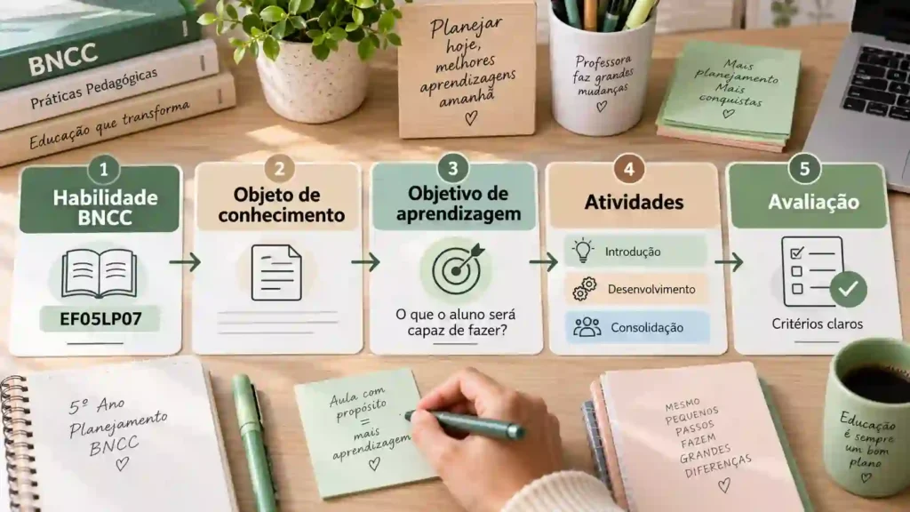 Etapas para transformar uma habilidade da BNCC em planejamento para o 5º ano